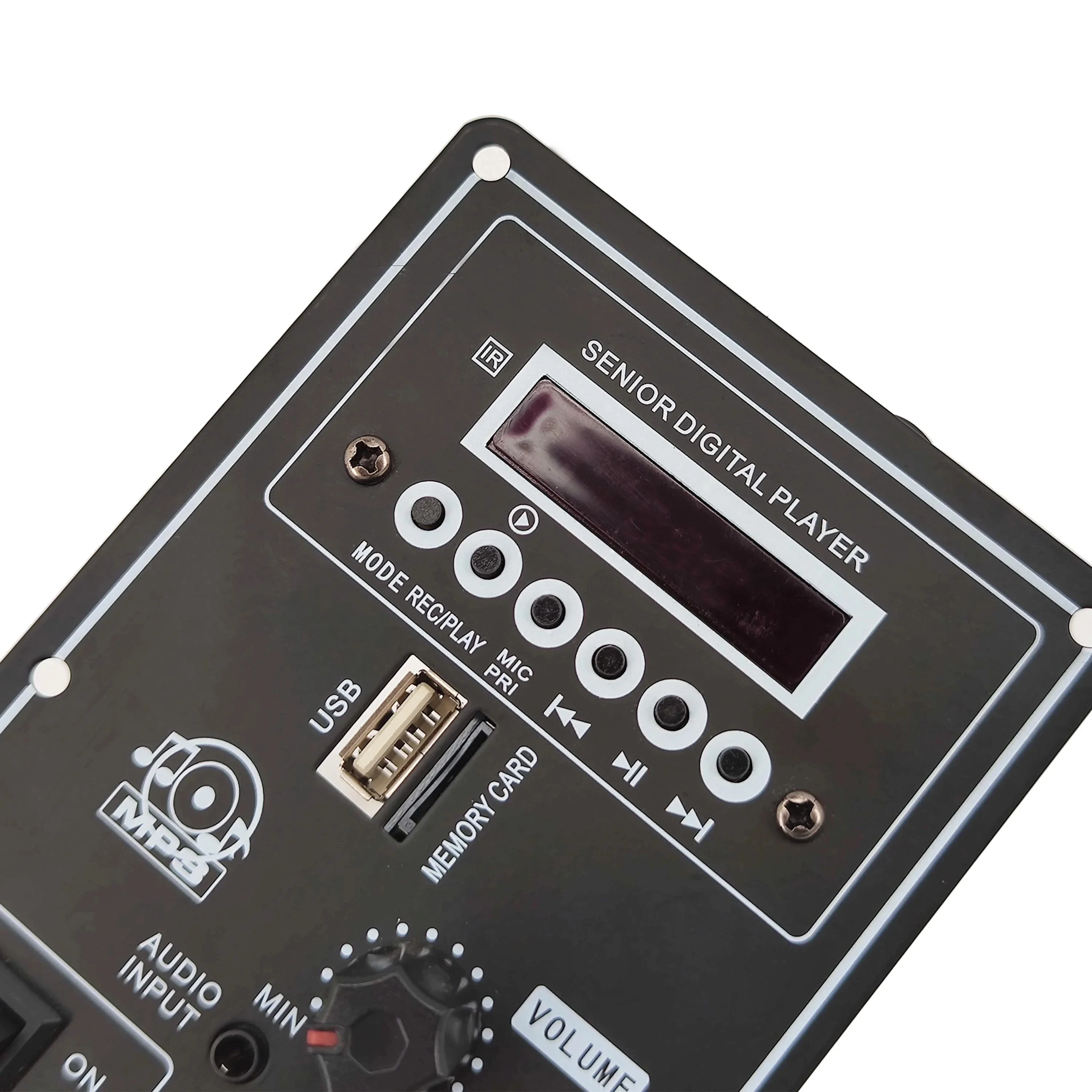 Placa amplificadora de 12v, alto-falante de dança quadrada, 80w, suporte para bluetooth, aux, cartão tf, gravação em disco u, alto-falante de 6-12 espaços