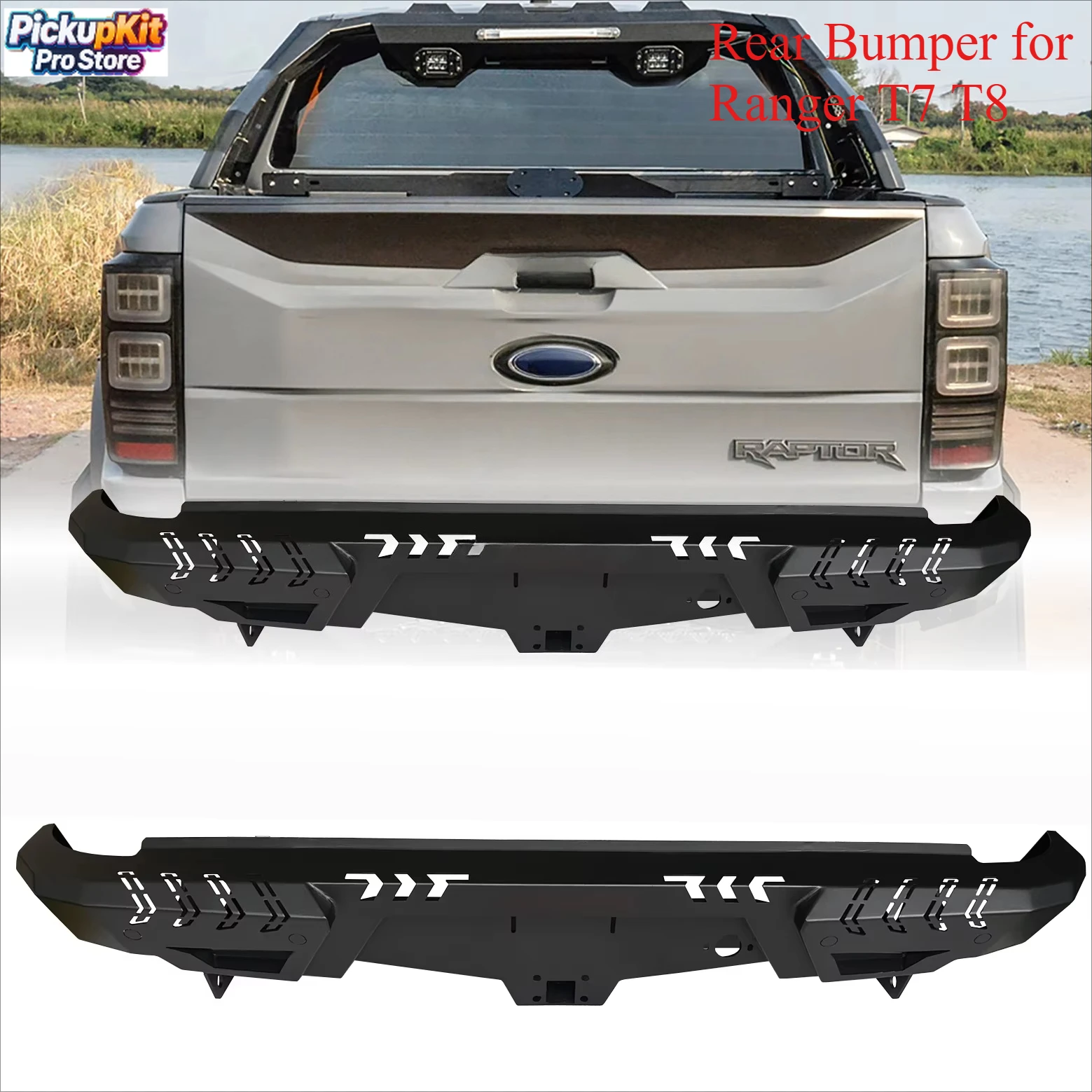 

Steel Rear Bumper for Ranger T7 T8 Raptor NP300/Triton/Dmax
