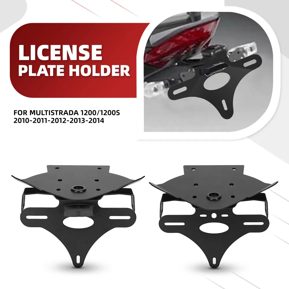 For Ducati Multistrada 1200/1200S 2010-2011-2012-2013-2014 Tail Tidy Fender Kit License Plate Holder Registration Number Bracket
