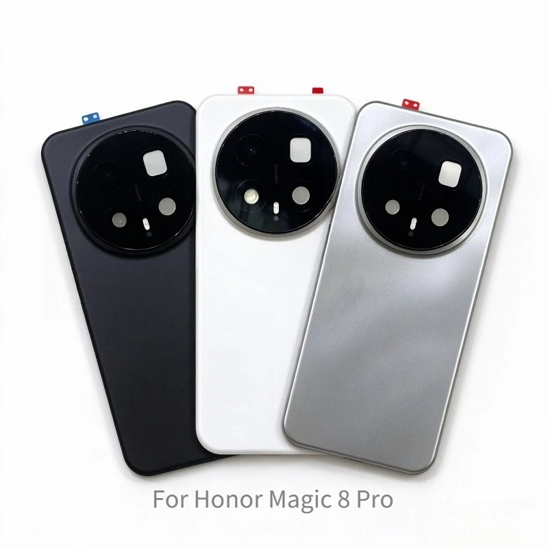 A+ Rear Glass Back Cover For Honor Magic 8 Pro Magic8 Pro, Rear Housing Case With Camera Frame, Phone Replacement Lid Shell