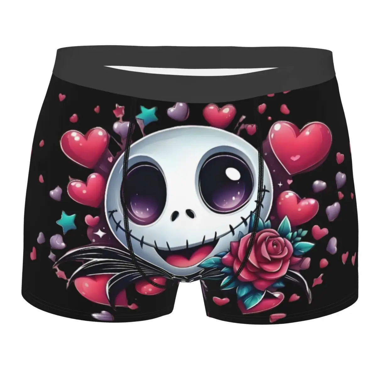 

Custom Cool Smiling Jack Skellingt Boxers Shorts Panties Men's Underpants Stretch Nightmare Before Christmas Briefs Underwear