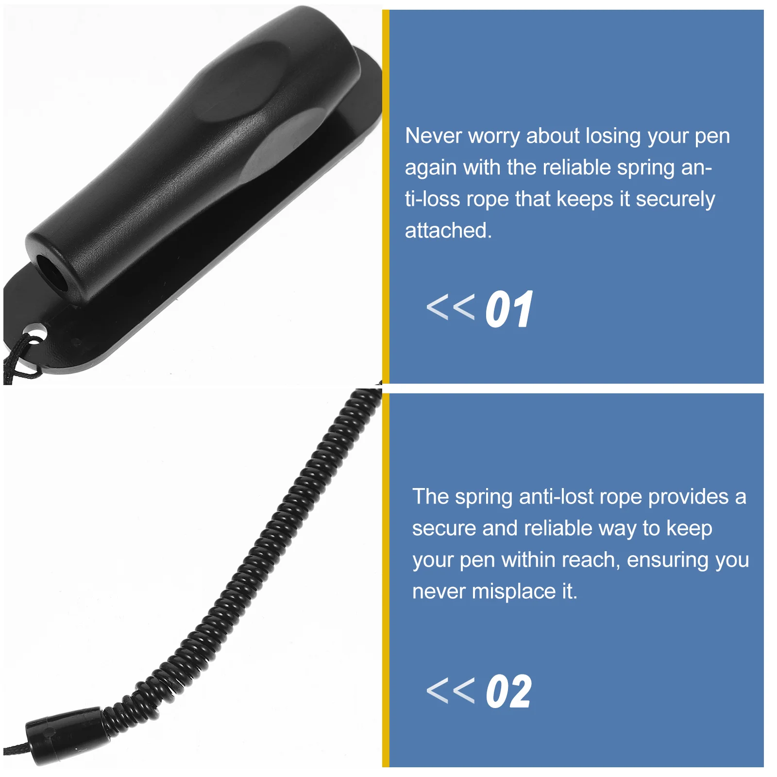 

2pcs Handwriting Lanyard With Spring Anti-Lost For Stylus Touchscreen Pencil Retractable Cord Wrist Strap Hanging String Office