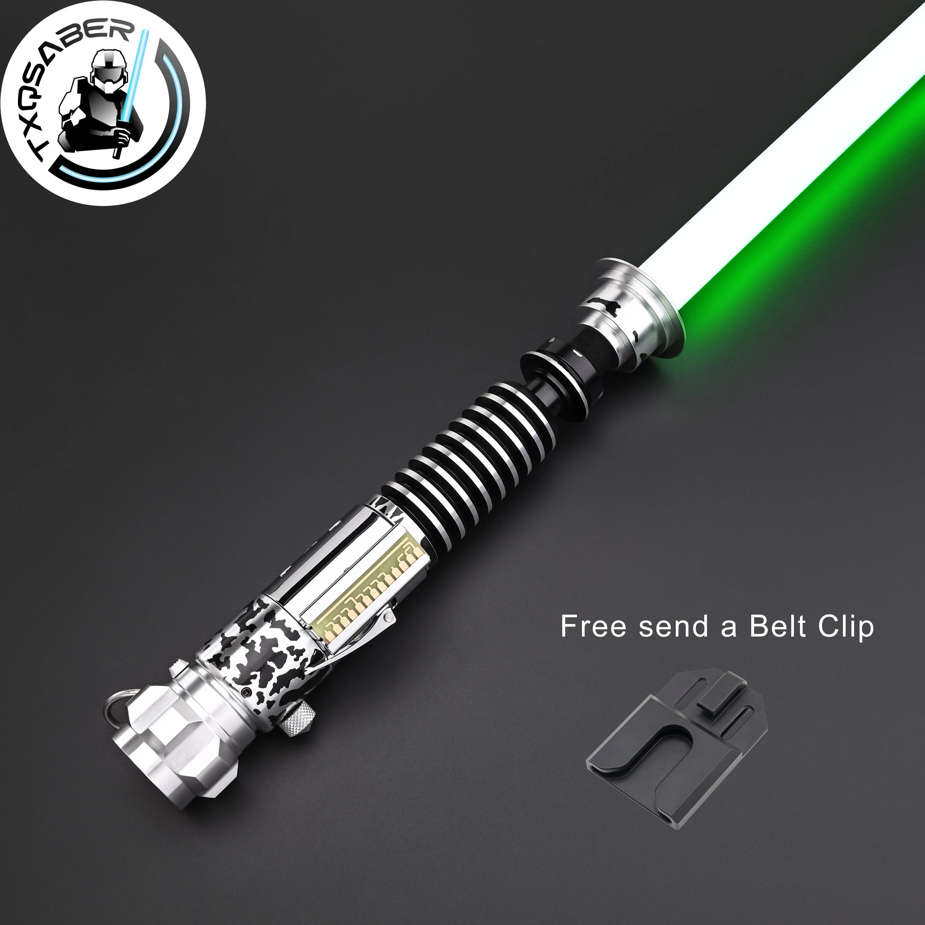

TXQSABER Lightsaber Luke V2 Weathered Laser Sword Smooth Swing Blaster FOC Metal Hilt Heavy Dueling Lightsword Toys for Adult