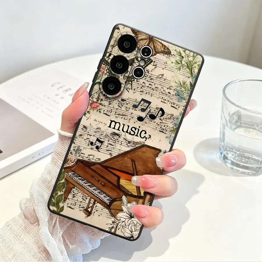 Vintage Piano Phone Cover Case for Samsung Galaxy S26 Ultra S25 Plus S24 S21 FE S10 S9 S20 Note 20 8 9 10 S23 S26+ S25+ S24+
