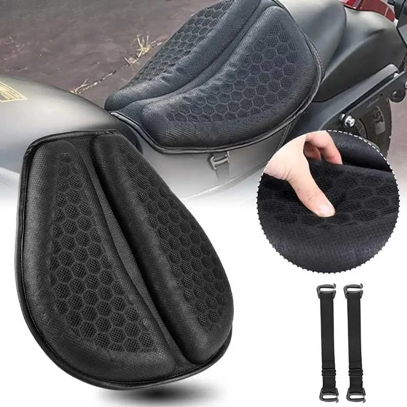

Motorcycle Gel Seat Cushion - 3D Honeycomb Mesh Cover Anti-Slip, Breathable Pressure Relief Pad for Motorbike Riding Accessories