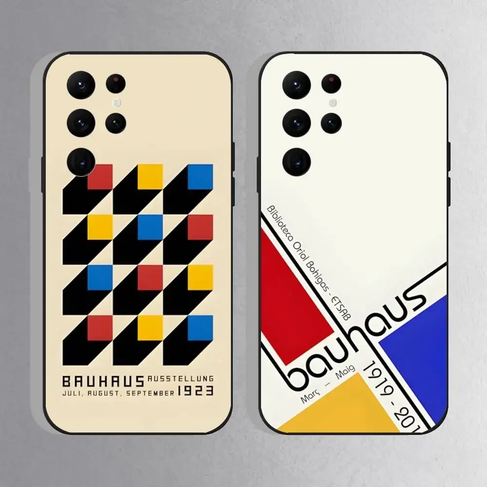 

Geometric Bauhaus Art Phone Case For Samsung S10,S21,FE,S21 ,S26,S25,S24,S23,Ultra,S9,S22,Plus Black Shockproof TPU