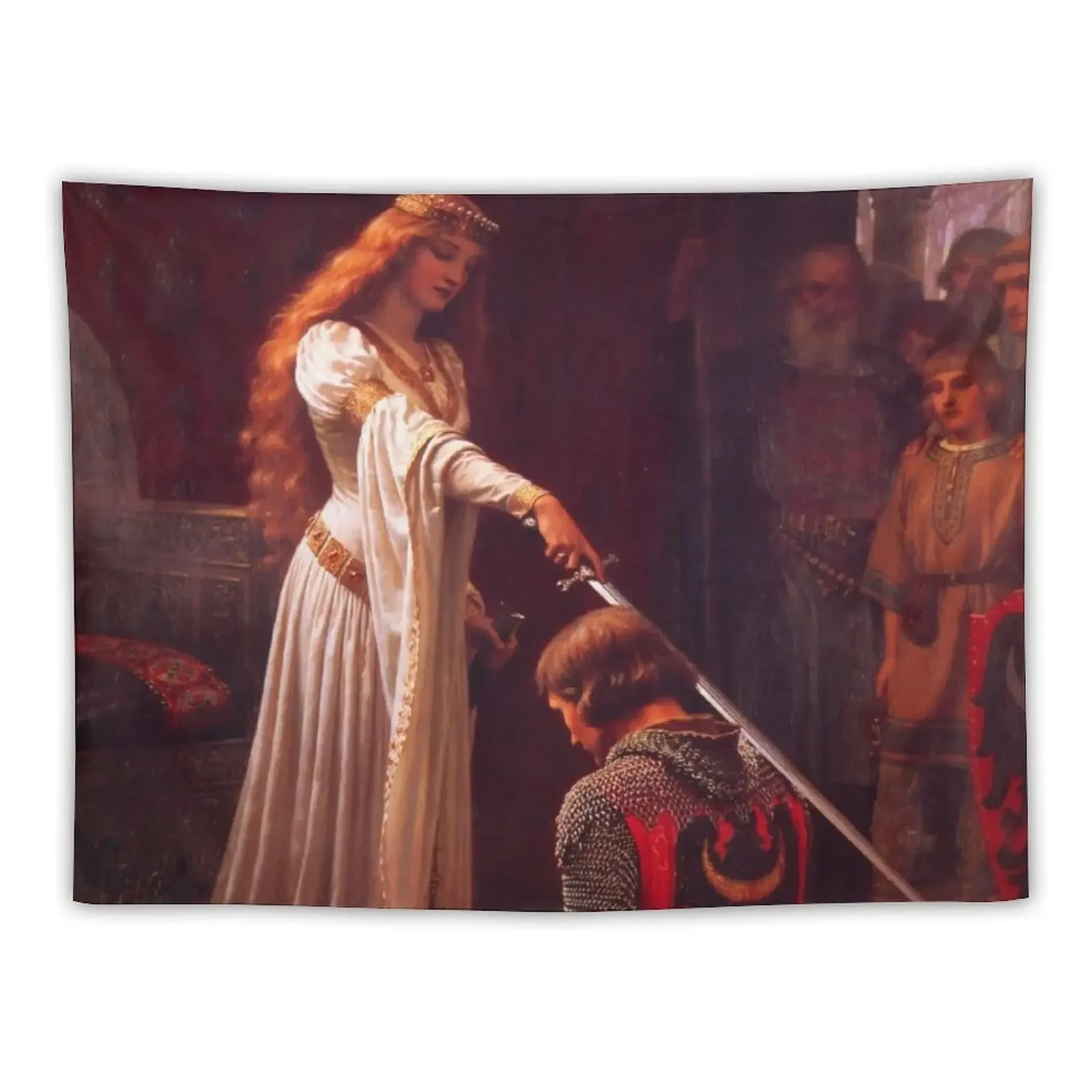 

Edmund Blair Leighton - The Accolade Tapestry Home And Comfort Decor Decoration Aesthetic Wall Hanging Wall House Decor Tapestry