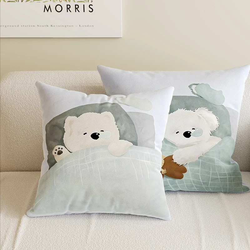 Cartoon Pillow Home Sofa Backrest Cushion with Core High-End Feeling Bedroom Bed Head Pillow Homestay Floating Window Pillow