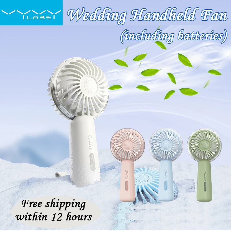 

Vyvylabs Mini Wedding Handheld Fan 1200mAh Protable Handheld Fans Type-C Charging 3-speed for Office/Outdoor Travel/Camping