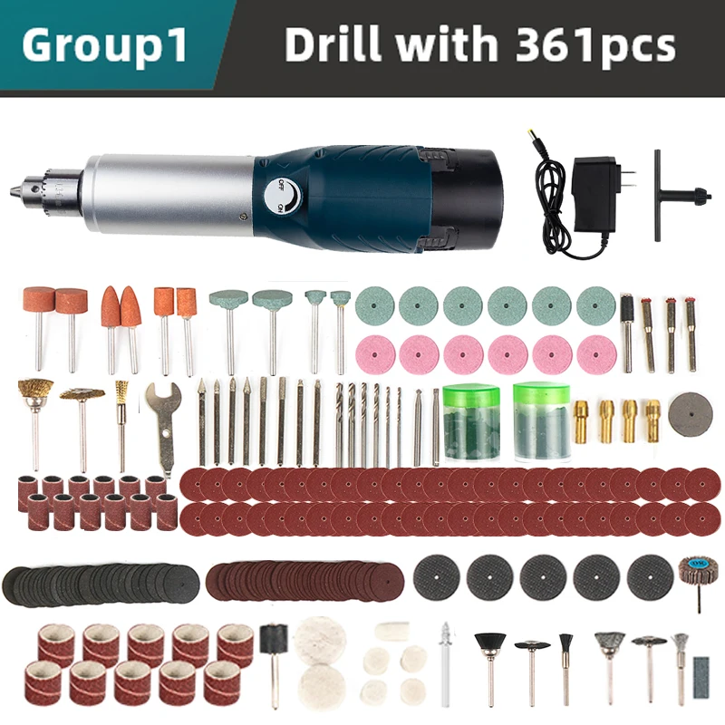 12V Cordless Drill Lithium Battery Engraver Electric Mini Drill Rechargeable Dremel Rotary Tool Variable Speed Cutting Grinding