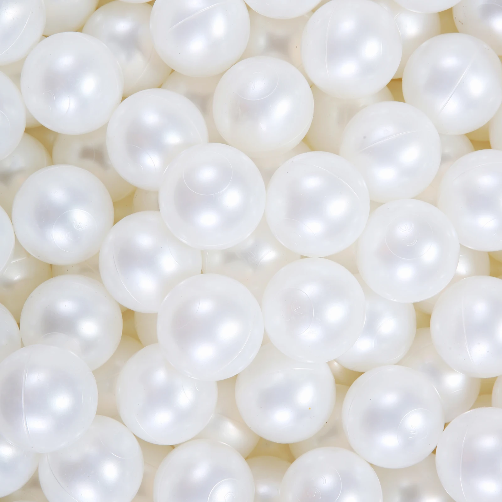 Dikker Crush Proof 5.5cm 100 stuks Plastic Ballenbak Ballen Veelkleurig Parelwit en Transparant voor Kinderen Spelen met Zak