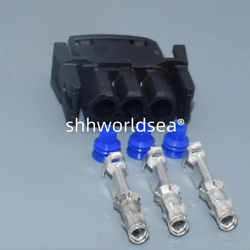 2/10set 3 Pin Unsealed Female Male Wiring Harness Connectors 1378112 1378114 For Car