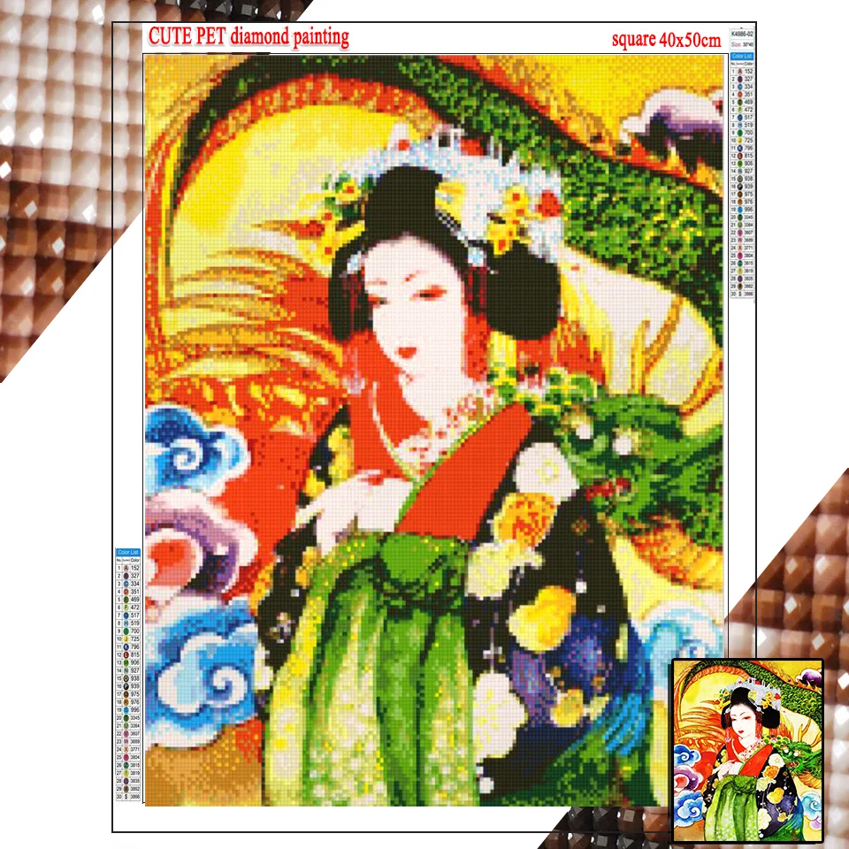 beautiful kimono woman 5d Diamond Painting Diy Japanese Ukiyo-e art embroidery home decoration inlaid diamond art Kit mosaic