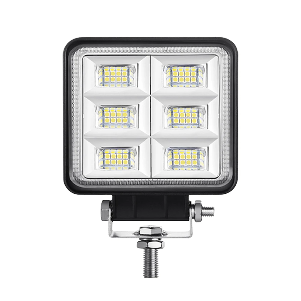 NEW 4-Inch Square White LED Work Light Pods Flood Spot Lamp for Car Off Road Truck SUV Van 48W 6000K 12-24V