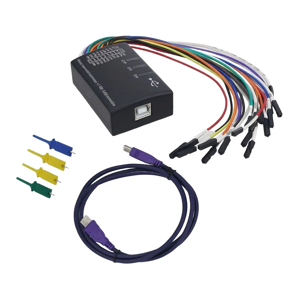 USB For logic Analyzer for FPGA Microcontroller Debug 16 Channels Up to 100MHz Sampling with Adjustable Trigger