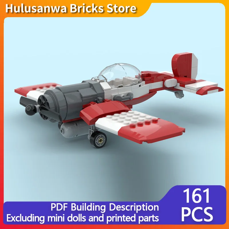 

Классическая винтажная модель самолета MOC, строительные кирпичи, военное оборудование, модульные технологии, подарки, праздник, сборка, детские игрушки, костюм