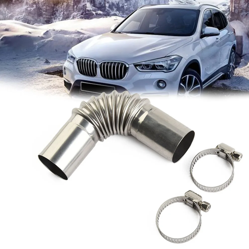 

1PC 25mm Elbow Pipe Air Diesel Parking Heater Exhaust Pipe Connector W/Clamps For Webasto For Eberspacher Diesel Heater