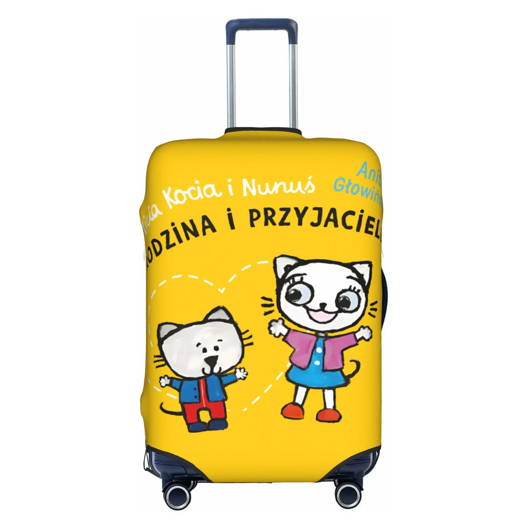 Custom Cute Kicias Kocias Luggage Cover Protector Washable Poland Cartoon Pattern Travel Suitcase Covers
