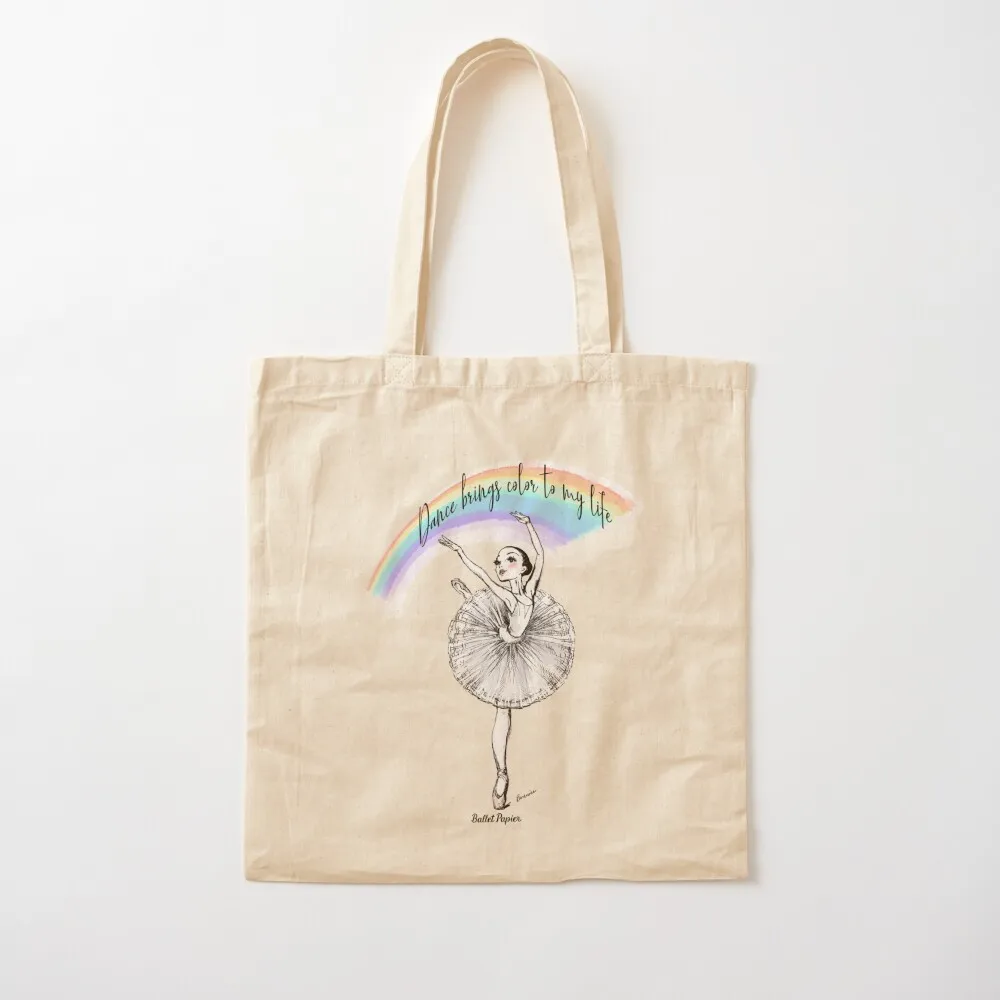 Dance Brings Color To My Life Tote Bag reusable shopping bag Portable shopping bag shopper woman