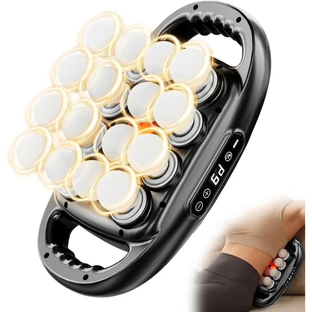 

16-Speed Deep Tissue Massage Gun for Back, Shoulders, Legs - 9 Attachments, 9 Intensities, Ideal for Muscle Recovery