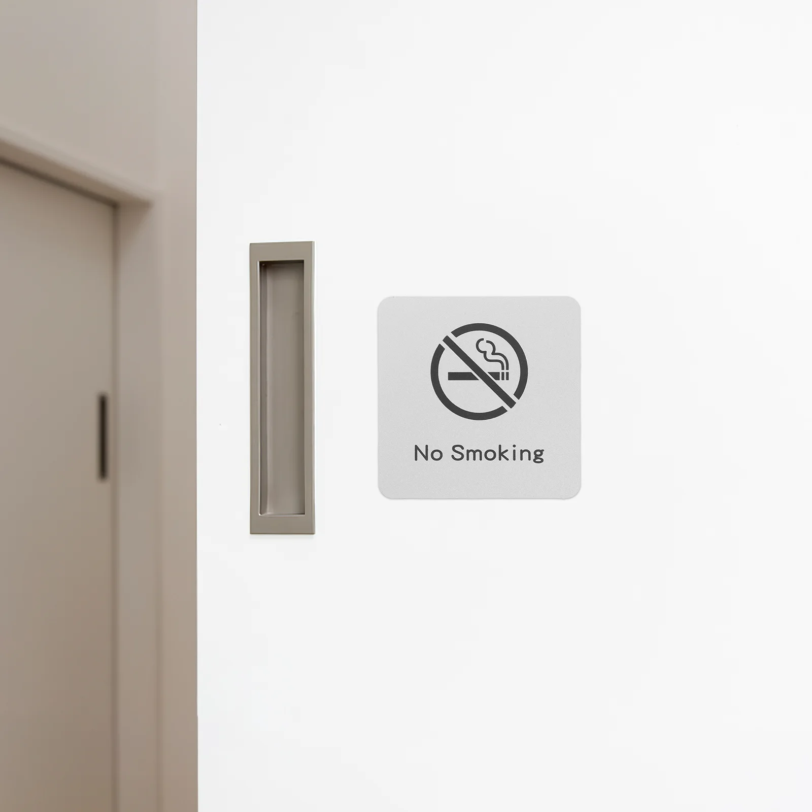 No Smoking Sign Tips Badezimmertür-Dekorschilder für Unternehmen, Aluminium-Verbundplatte, Büro