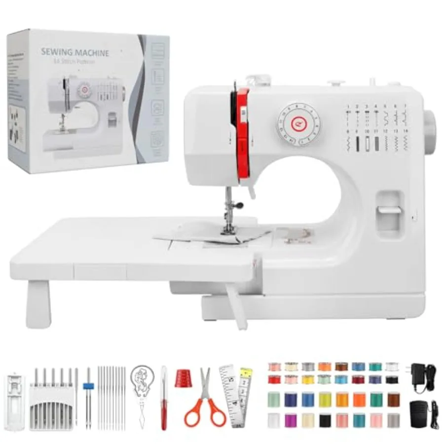 

Beginners Sewing Machine for Beginners, Dual Speed Portable Electric Mini Sewing Machine with 14 Stitches, Complete Repair Kit