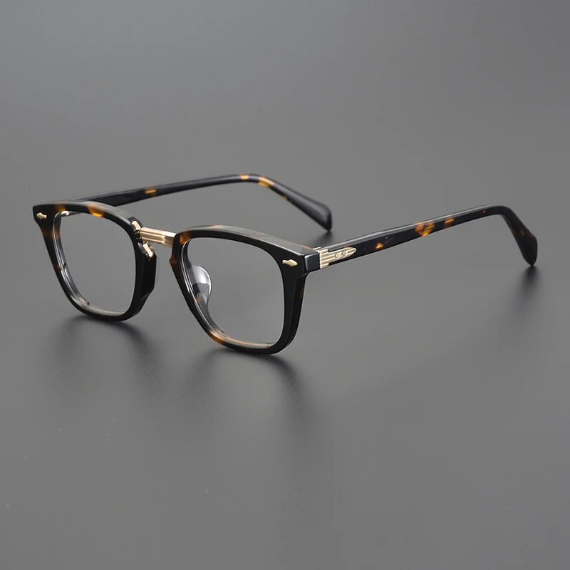 

Vintage Acetate Square Prescription Glasses Frame Men Trendy Optical Myopia Eyeglasses Women Retro Blue Light Blocking Eyewear