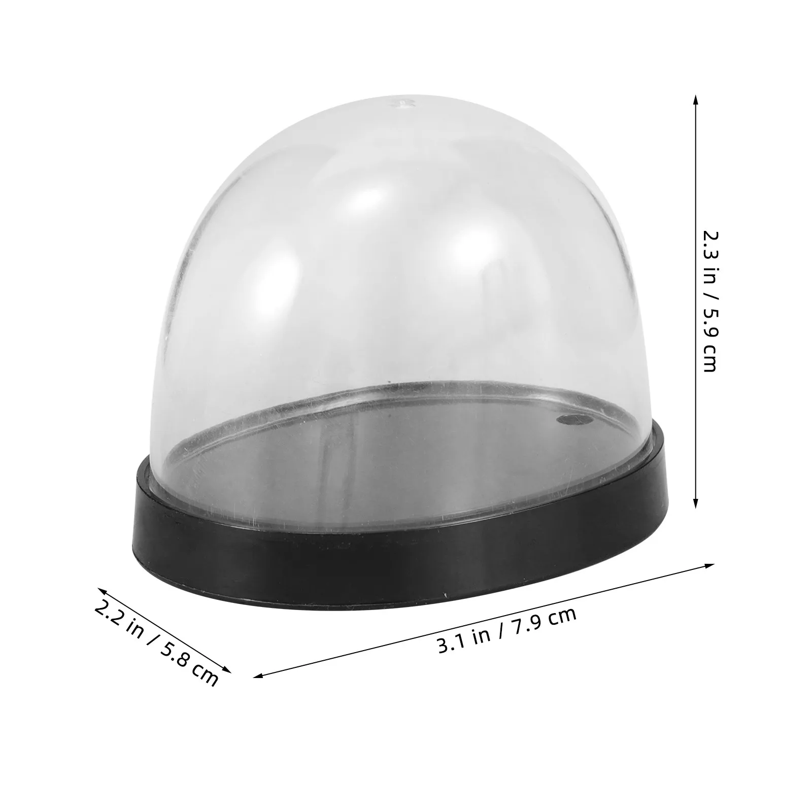5Sets High-Transparency Plastic Cloche Dome for Flowers Decorative Display Dome with Base Clear Bell Jar Showcase for Vases view 2