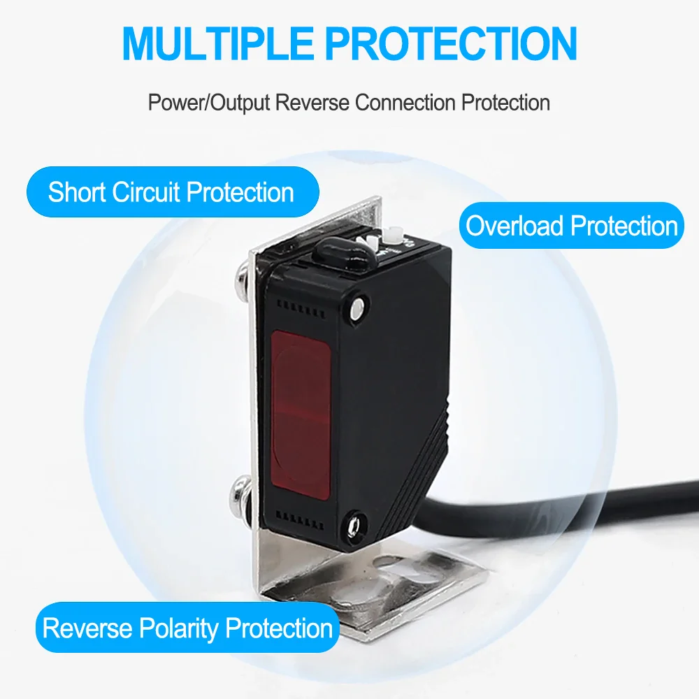 Cloweit 10cm 80cm 2m 5m Detection Diffuse Reflect Through Beam Photoelectric Proximity Sensor Switch E3Z D61 D81 D62 D82 T61 T81