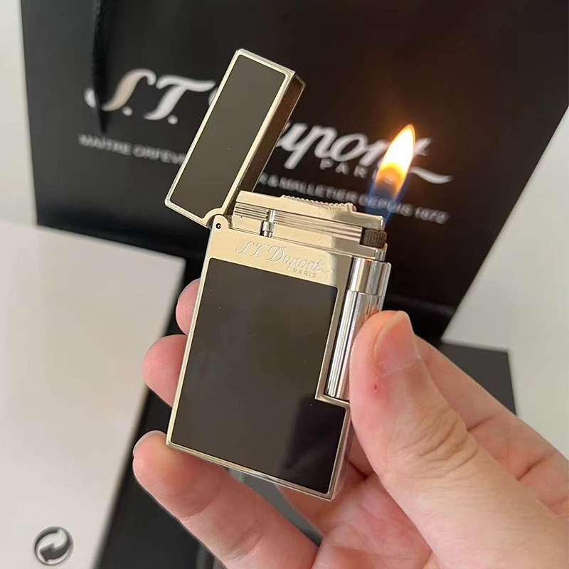 

Роскошная зажигалка из чистой меди DP, стиль краски из смолы, громкий звук, набор аксессуаров, подарки для мужчин, заправка для бутанового газа, высокое качество