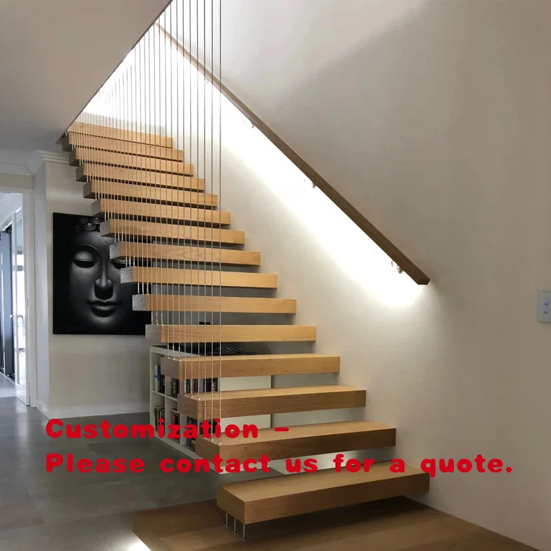 custom.Floating Stairs with Wooden Stairs Floating Staircase Kit