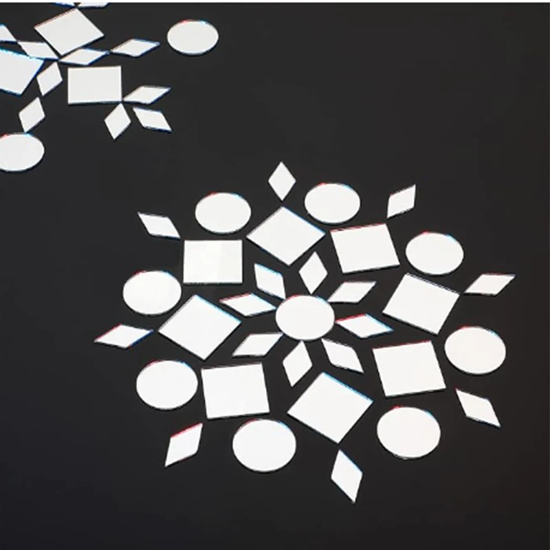 200Pcs DIY Craft  Mirror Sticker Multi Shaped Acrylic Mirror Mosaic Tile Bulk Self Adhesive Art Wall Door Home Decoration
