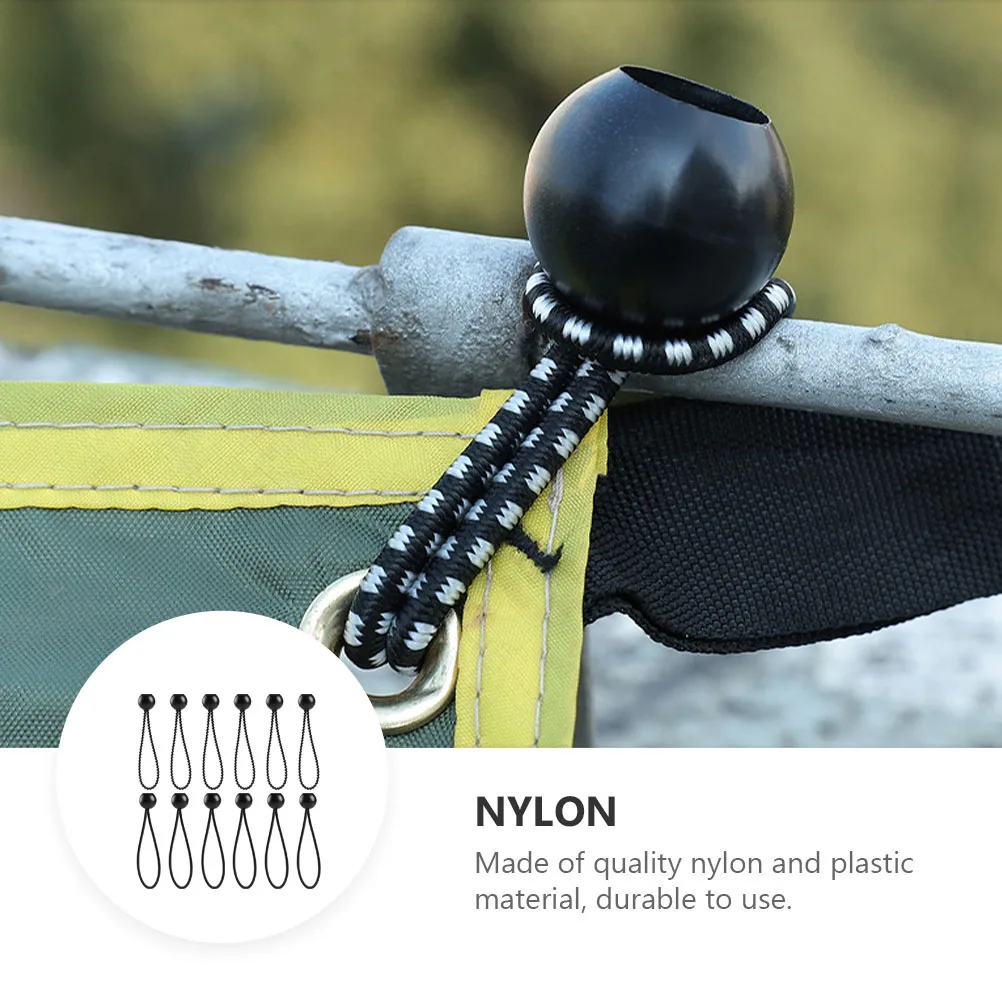 

12pcs Tent Fixing Rope Elastic Binding Ropes Outdoor Camping Rope Durable Heavy-Duty Cords Lightweight Strapping Tapes Storage