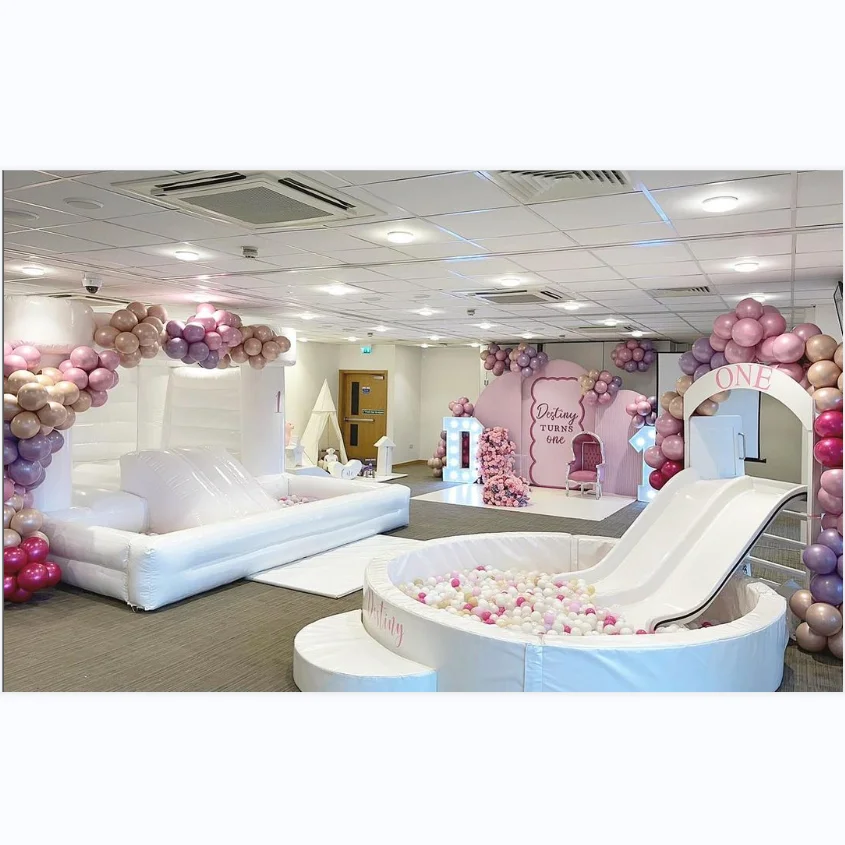 Kids Playground Soft Play Toys Indoor Playground PVC Bounce House Ball Pit With Slide Baby Climbing Blocks Soft Play