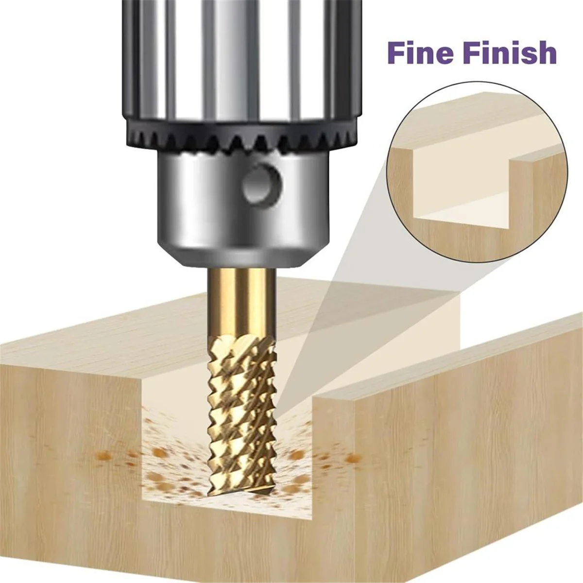 A002 10 Pieces Titanium Coated Engraving Milling Cutter Carbide Bits, 0.8-3mm, 1/8inch Shank End Mill Sets for Rotary Tools