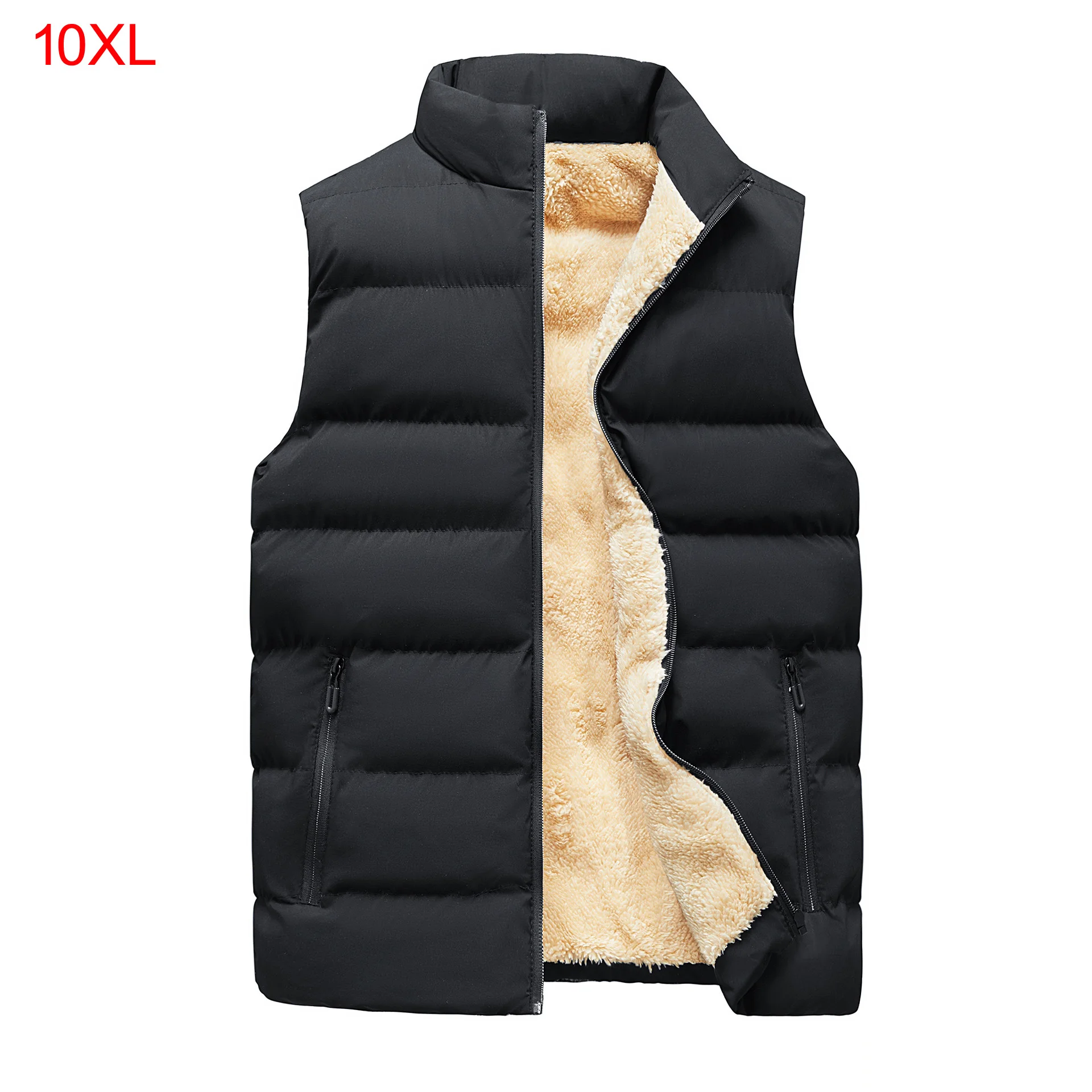 Autumn WInter Large Size Men Vest 10XL 9XL 8XL 7XL Loose Fleece Vests 150KG