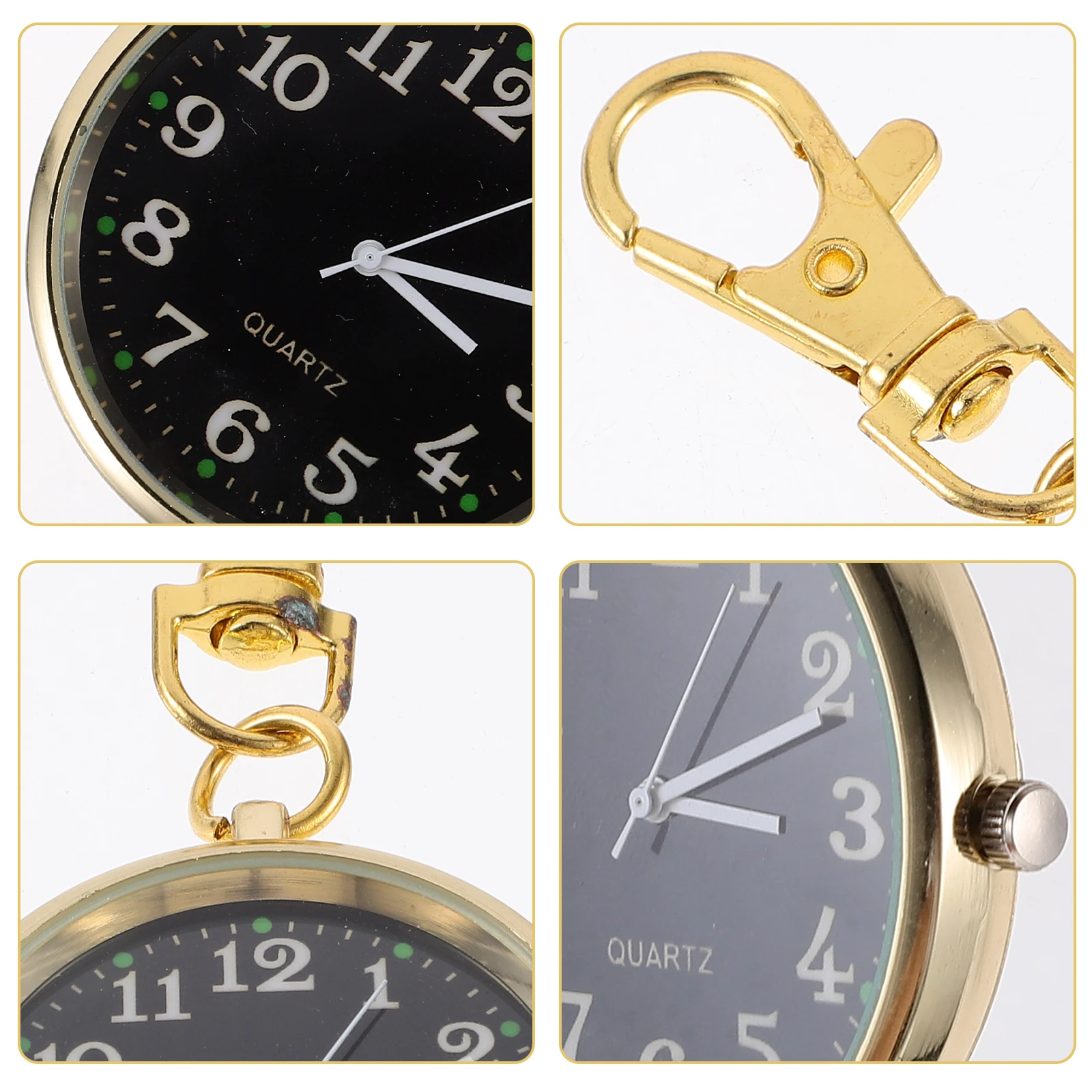 

Luminous Pocket Chain Unisex Night Unisex Watch Glow Metal Ring Pocket Watch Smooth Lightweight Gifts Family