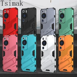 Fundas For Huawei P60 Pro Case Shockproof Armor Holder Bumper Back Coque for Honor 90 Lite Honer90 Pro 90Lite Phone Cover