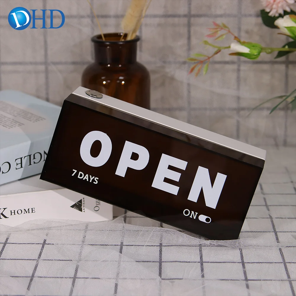 منتج جديد الإعلان مخصص مفتوح صمام ثنائي باعث للضوء الإضاءة لافتات صندوق إضاءة صغير صمام ثنائي باعث للضوء متجر لافتات #4