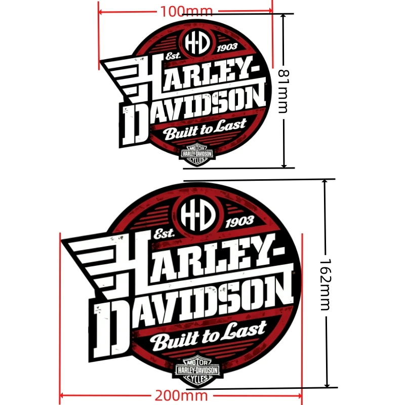 Harley-Davidson Built to Last Logo Style  Stickers Decals for Cruiser Panels Accessories Decorative Logo Motorcycle Car Stickers view 2