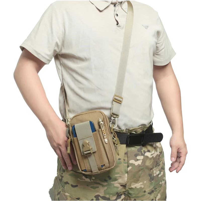 Tactical Molle Telefoon Etui Edc Utility Belt Tas Heuptas Met Schouderriem