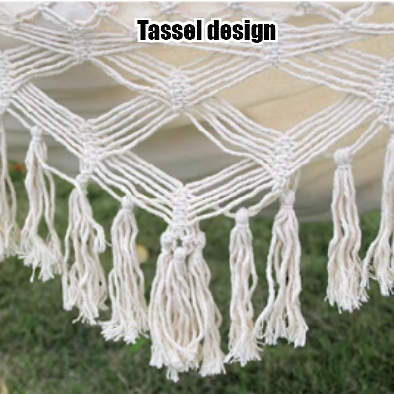 Woven Thickened Hammock Foldable Detachable Durable Wear-resistant Hammocks Convenient Carry Comfortable Outdoor Supplies