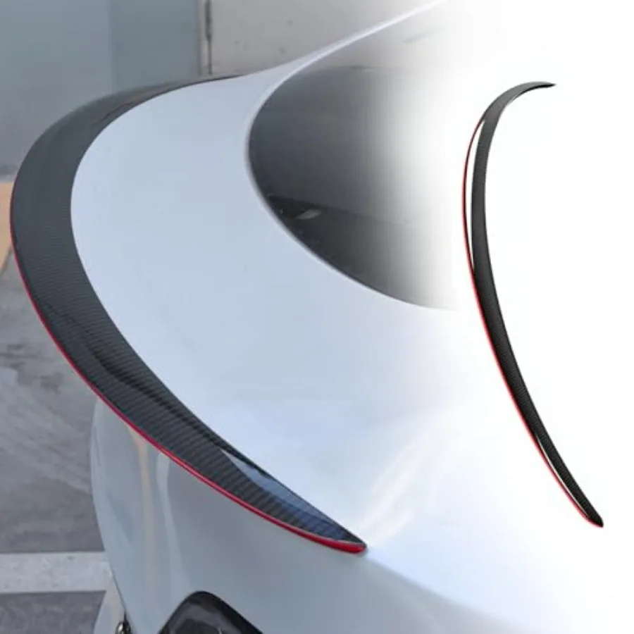 Spoiler posteriore in vera fibra di carbonio per Tesla Model Y Spoiler rosso Modello ala Y Spoiler posteriore Tronco Labbro Coperchio di coda per Tesla Model Y Acc