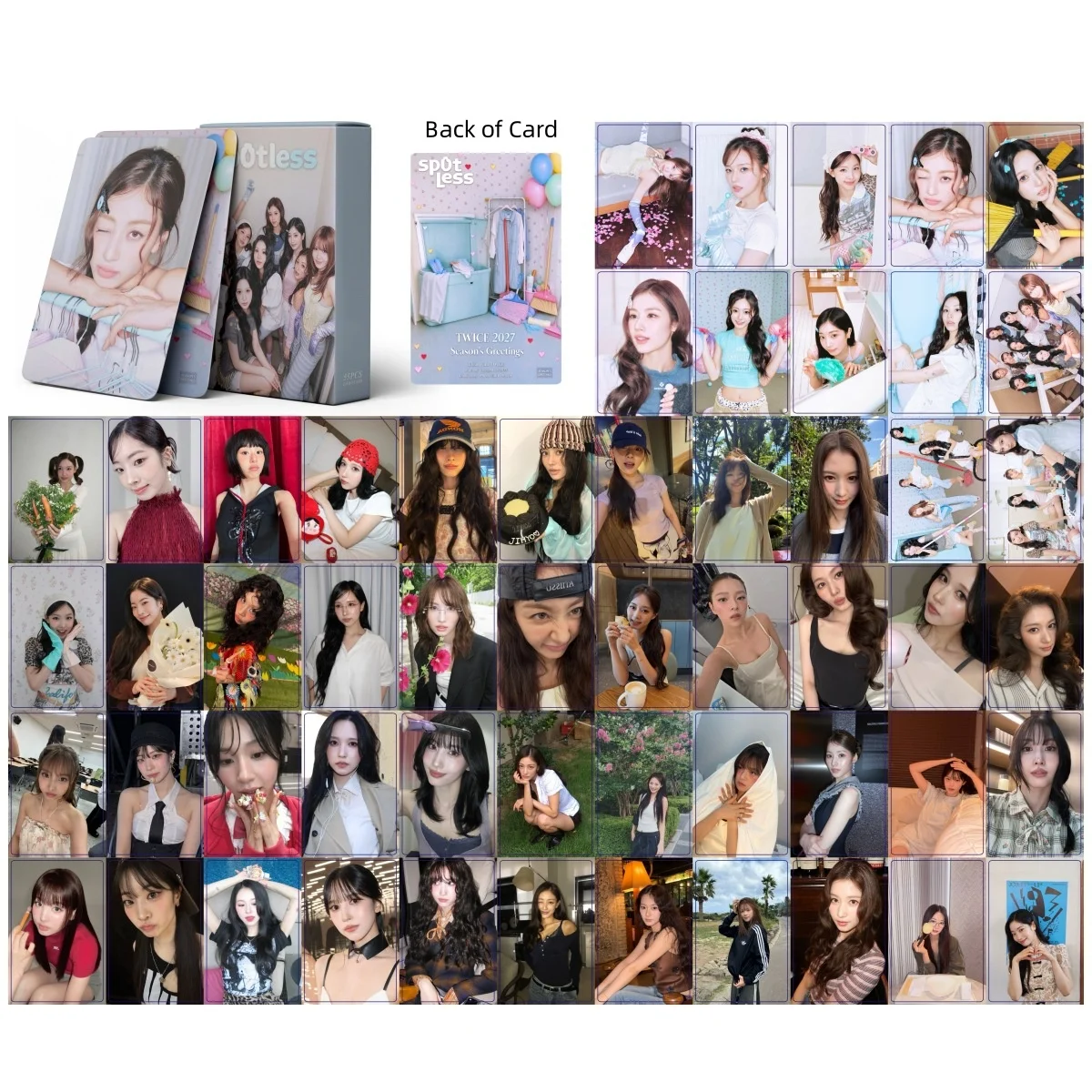 55PCS New Album Photo Cards Small Cards Seasonal Greetings Spot Peripheral Double-sided LOMO Cards Fans Collect Gifts