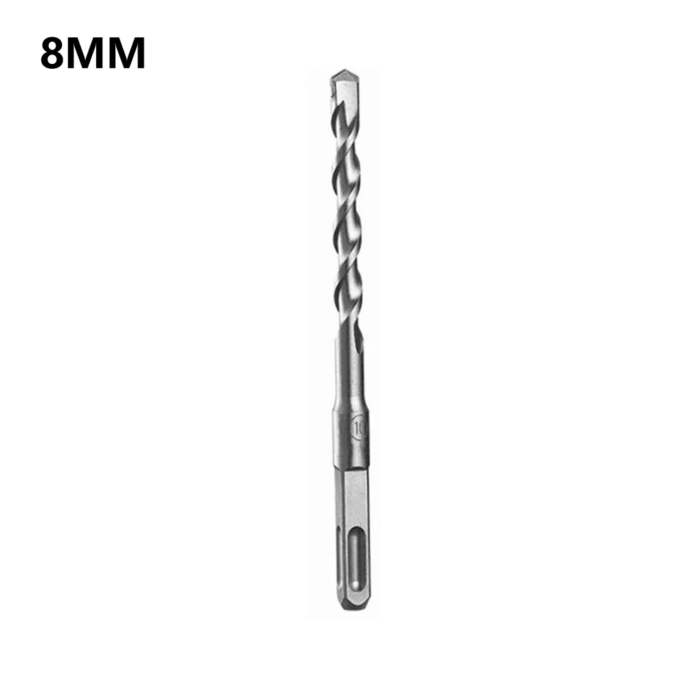 Flat Tip 2 Cutter Drill Bit Rotary Spare Parts Square Shank 150mm Masonry Replacement 6-16mm Carbide Drills Bits