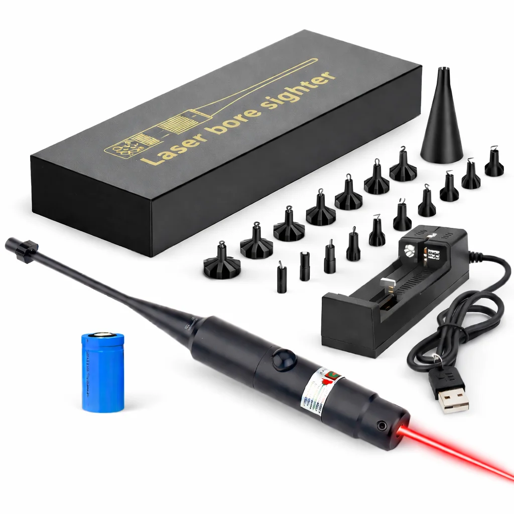 Laser Bore Sight Kit.177 .22 to12GA Caliber Laser Collimator Universal Bore Sighter 18Adapters - view 5