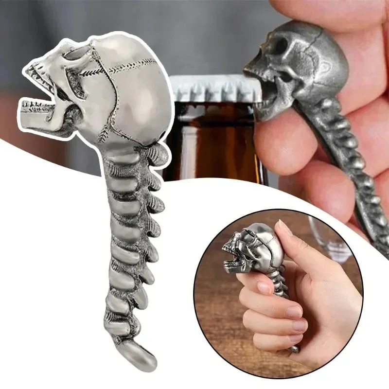 Creative Personality Alloy Skull Bottle Opener Halloween Funny Beer Can Opener Christmas Gift Thanksgiving Gift