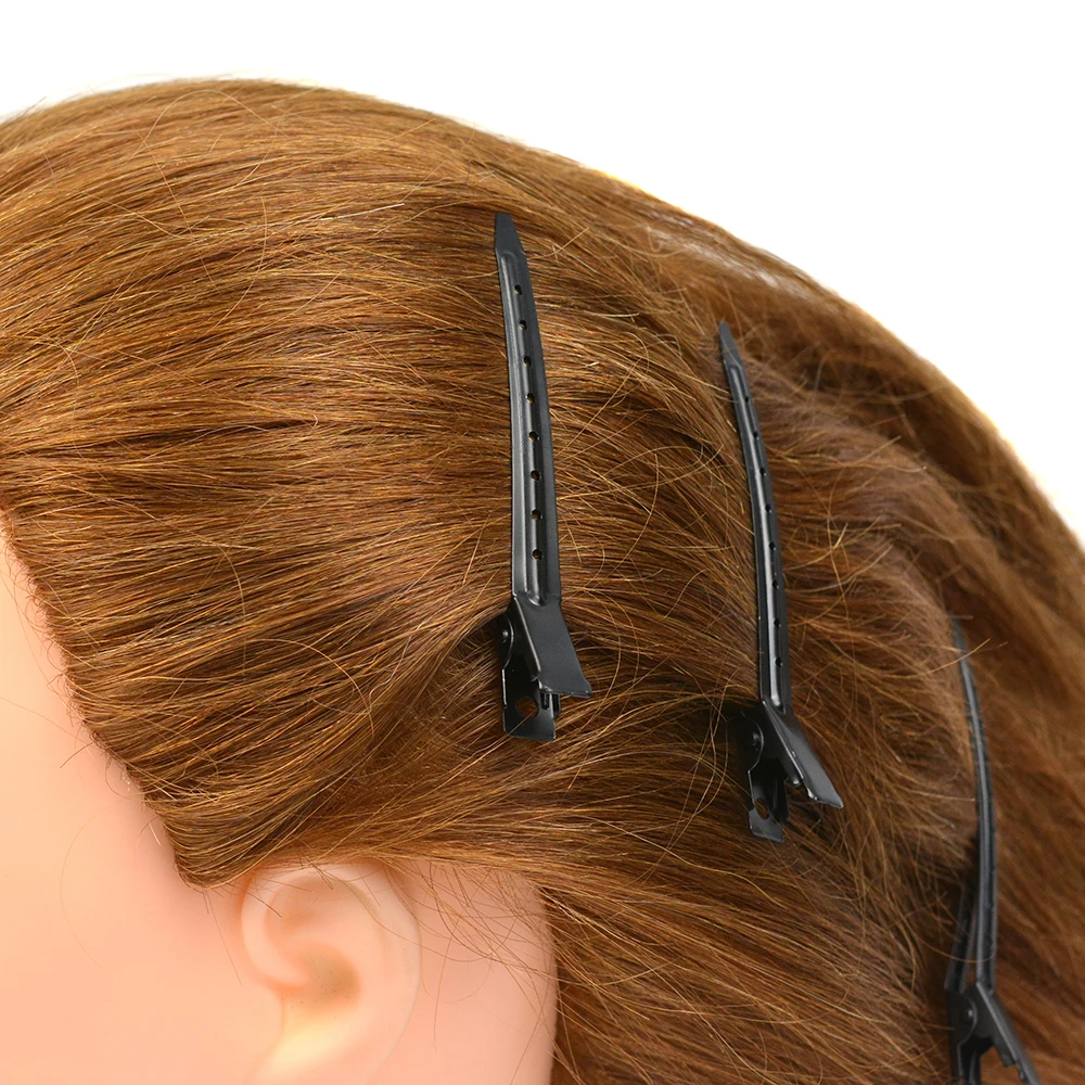 10Pcs Hair Clips Metal Hairdressing Sectioning Clip Hair Fixing Tools Hairpins Duck Bill Curl Clips Clamps for Women Girls