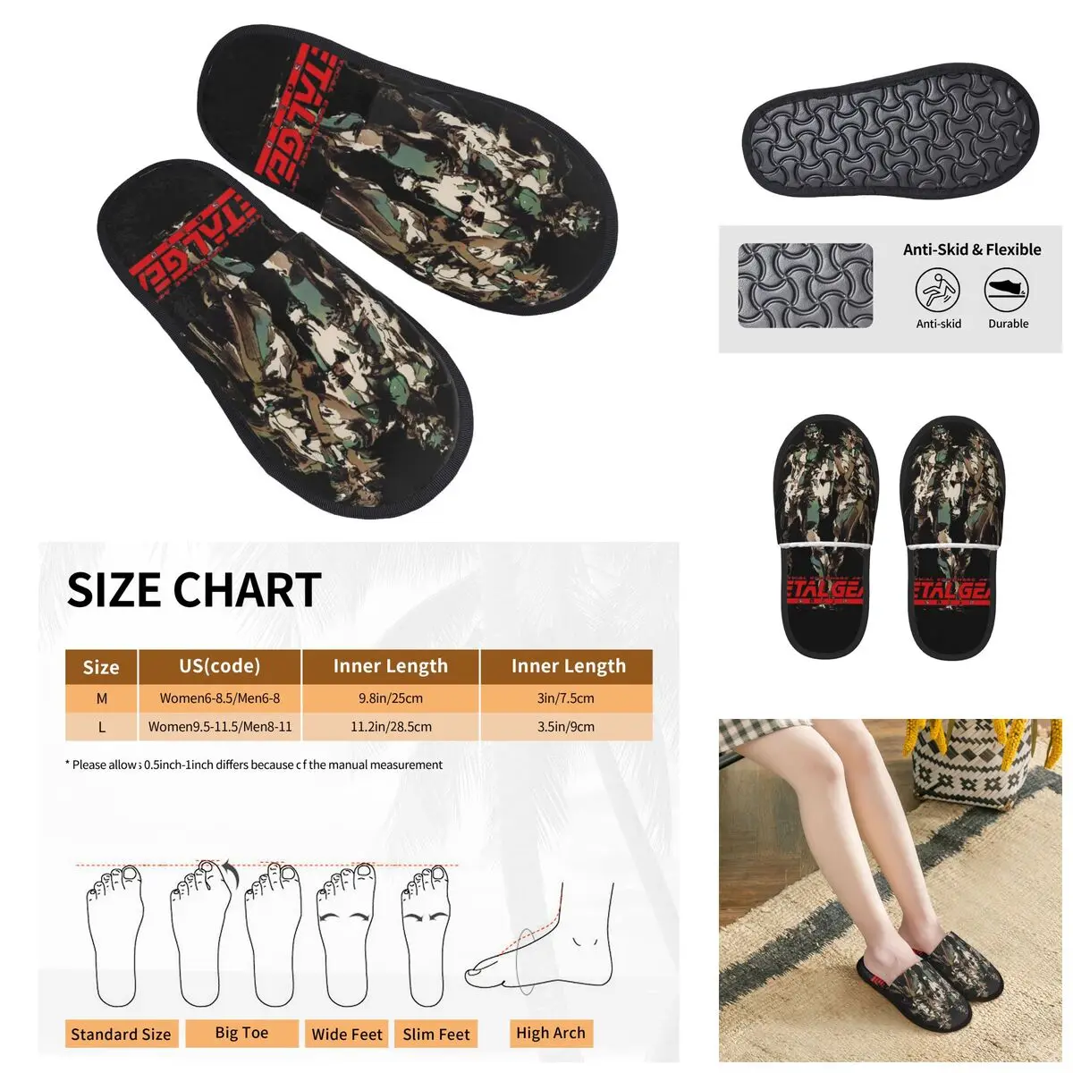 

MGS1 Solid Snake Game Men Women Furry slippers,Leisure printing pantoufle homme Home slippers