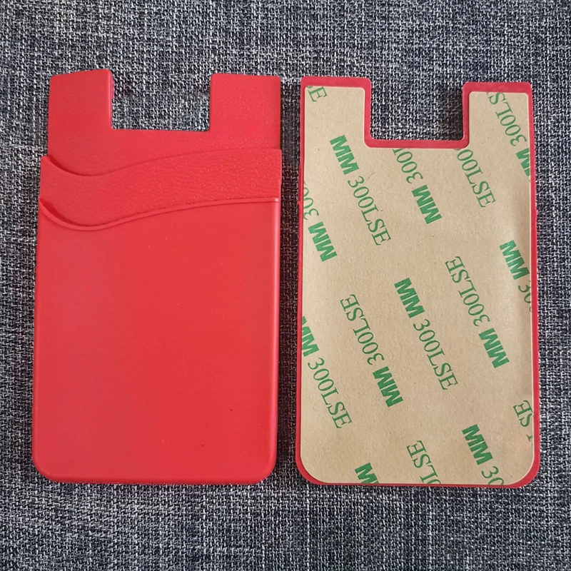 Hot Selling Silicone Double-layer Phone Card Holder Fashionable Phone Backpack Ultra-thin ID Card Holder Sticker Wallet